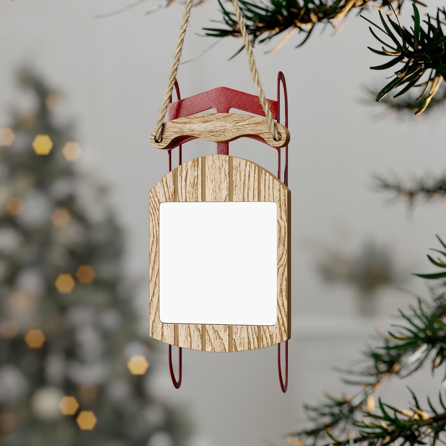 The Classic Wooden Sled Ornament – Personalized